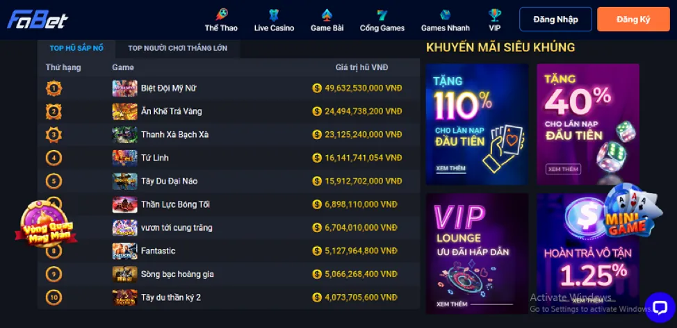 Các tính năng bảo mật và lợi ích khi đăng nhập win5506